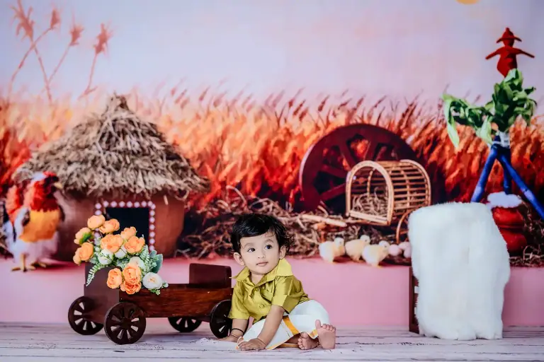 Festival Celebration theme baby photoshoot