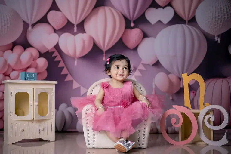 Party Time theme baby photoshoot