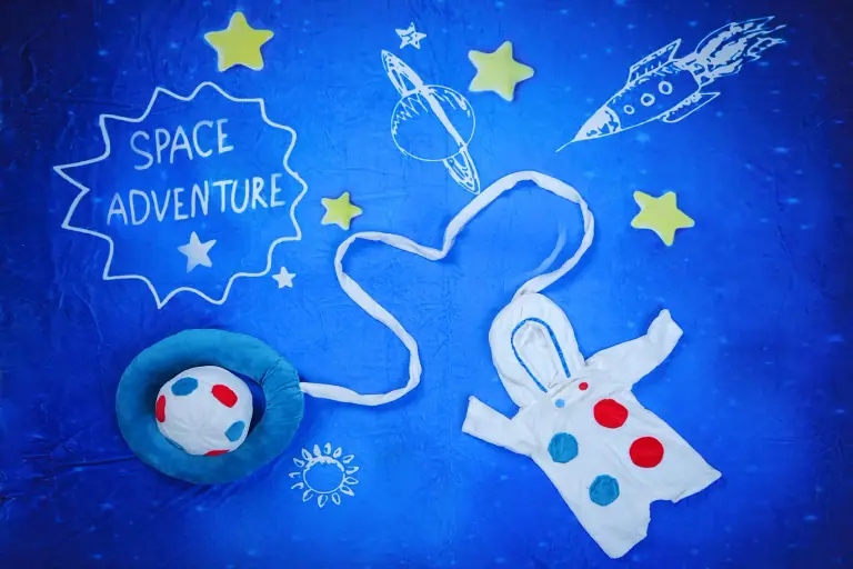 Space Adventure theme baby photoshoot