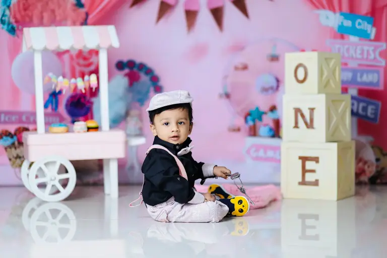 Sweet Truck Shop theme baby photoshoot