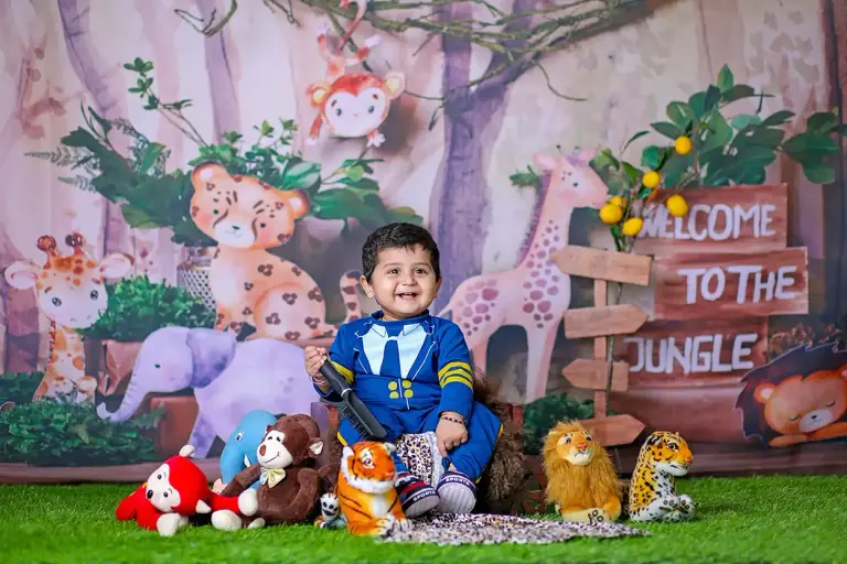 The Jungle Book theme baby photoshoot